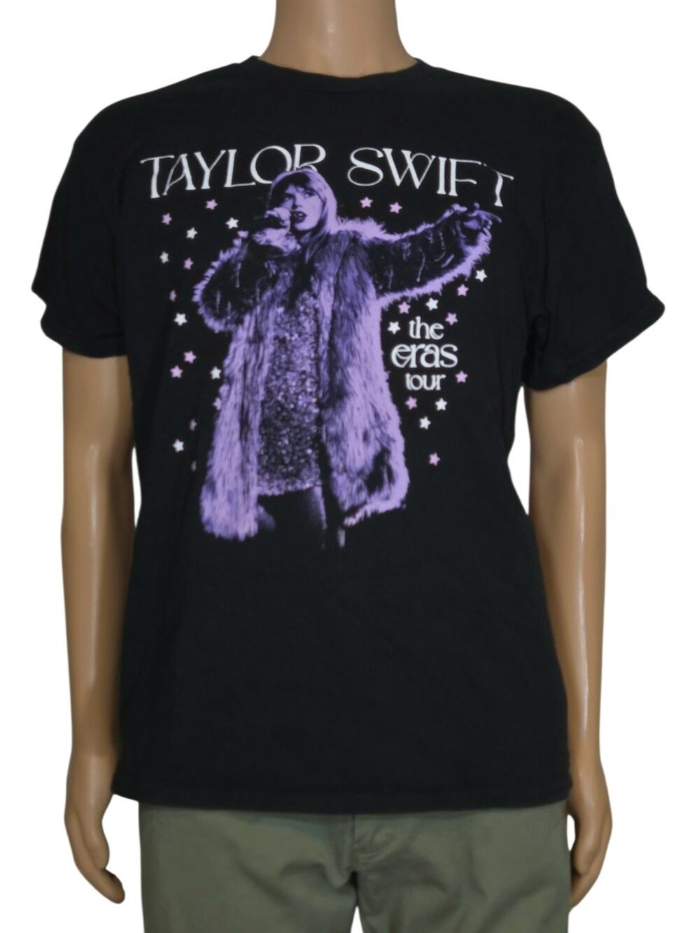 Taylor Swift The Eras tour Concert Merch Authentic Tshirt Size Large Black